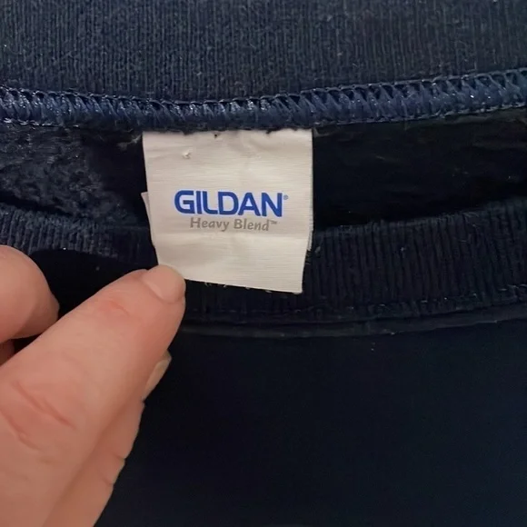 Gildan Grey's Anatomy Graphic Sweatshirt Navy Blue and White Women's Size L - Picture 3 of 6